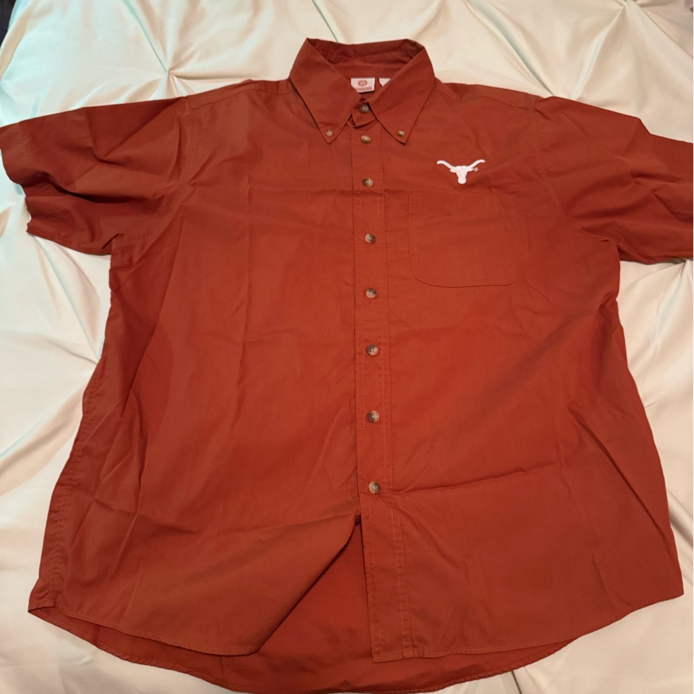 Men's University Coop Texas Longhorns Burnt Orange Casual Button Down Shirt